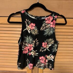 Derek Heart Hawaiian Crop Tank Top